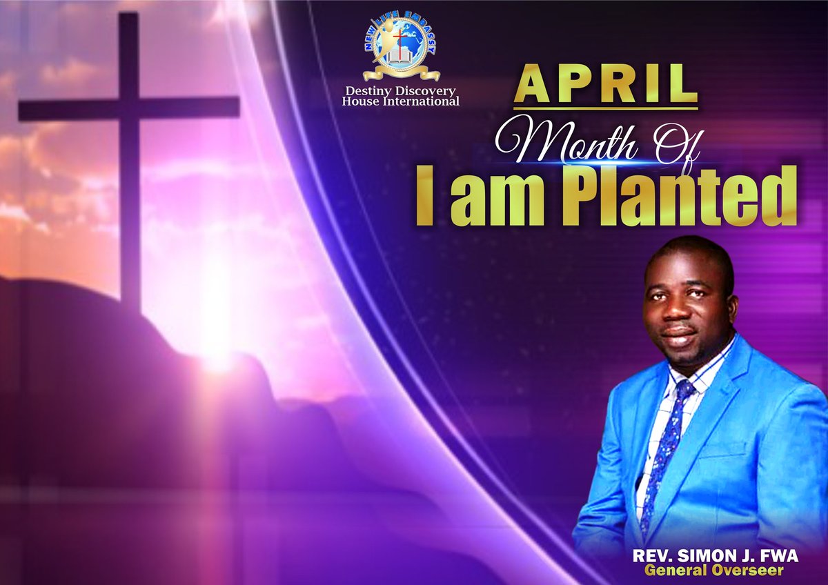 NewlifeEmbassy2's tweet photo. This Month of April I am planted.
Psalm1:1-3.
If God plants you, you become well fed and taken care of.
-pst. Geoffrey Recab

#newlifeembassy
#simonjfwa https://t.co/TiA2986cBo