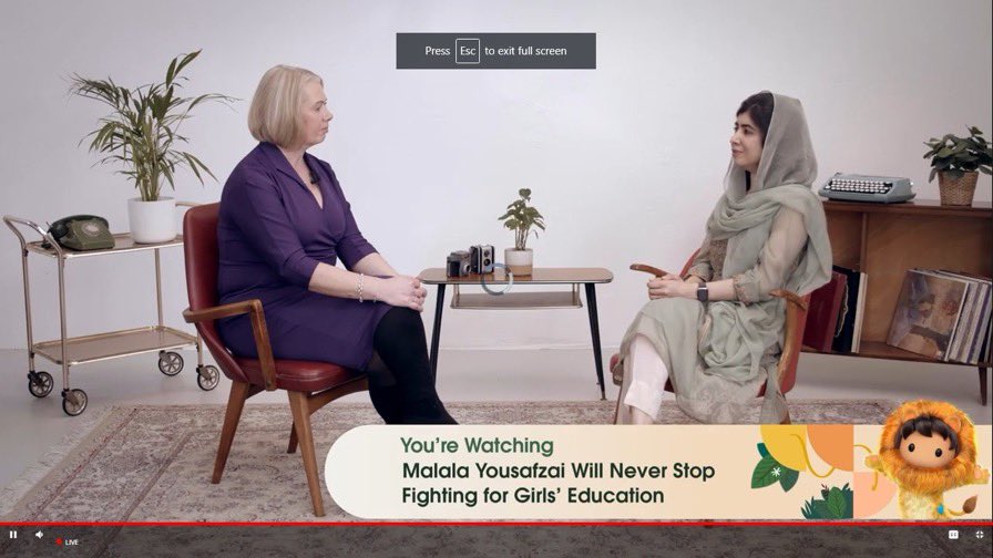 "People talk about girls. People talk about the problems that girls are facing. But they hardly bring girls to the table where decisions are made about them. It’s time we bring them to those conversations”
Such an honour to speak with <a href="/Malala/">Malala Yousafzai</a>  <a href="/SalesforceOrg/">Salesforce.org</a> #EDUSummit22