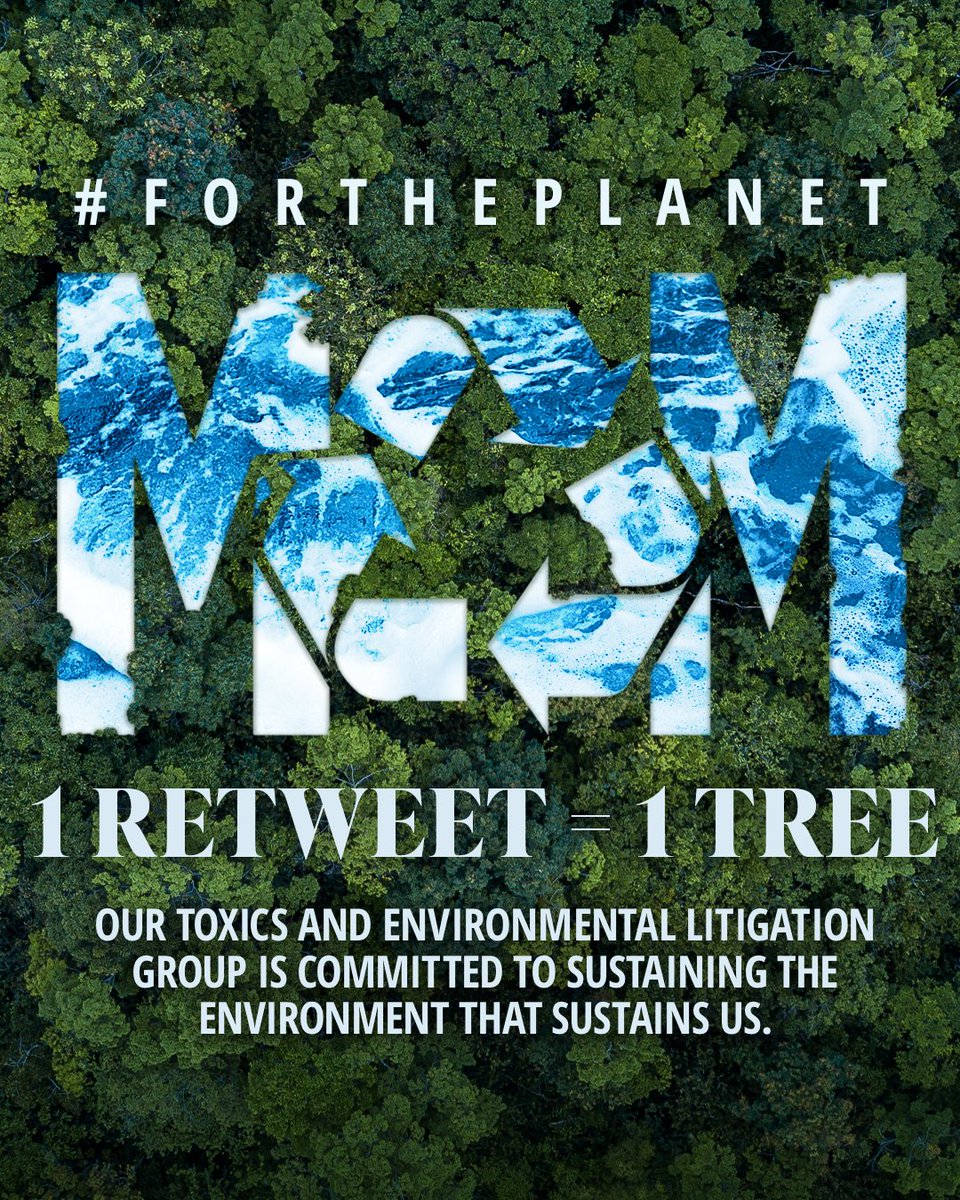forthepeople's tweet photo. At Morgan &amp; Morgan, we are committed to sustaining the environment that sustains us. That’s why this #EarthDay we have decided to plant up to 500 trees!

Help us celebrate by Retweeting this post.  

1 Retweet = 1 Tree

#ForThePlanet 🌎 https://t.co/kG4g5czMsy