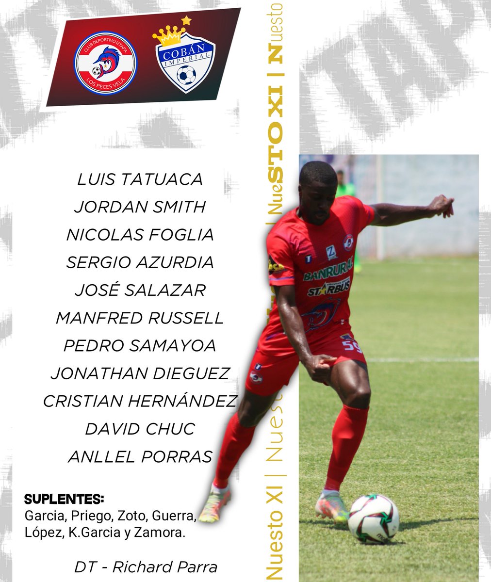 c_peces's tweet photo. Nuestro XI Inicial 

#VamosPecesVela https://t.co/scXbnS91Ti
