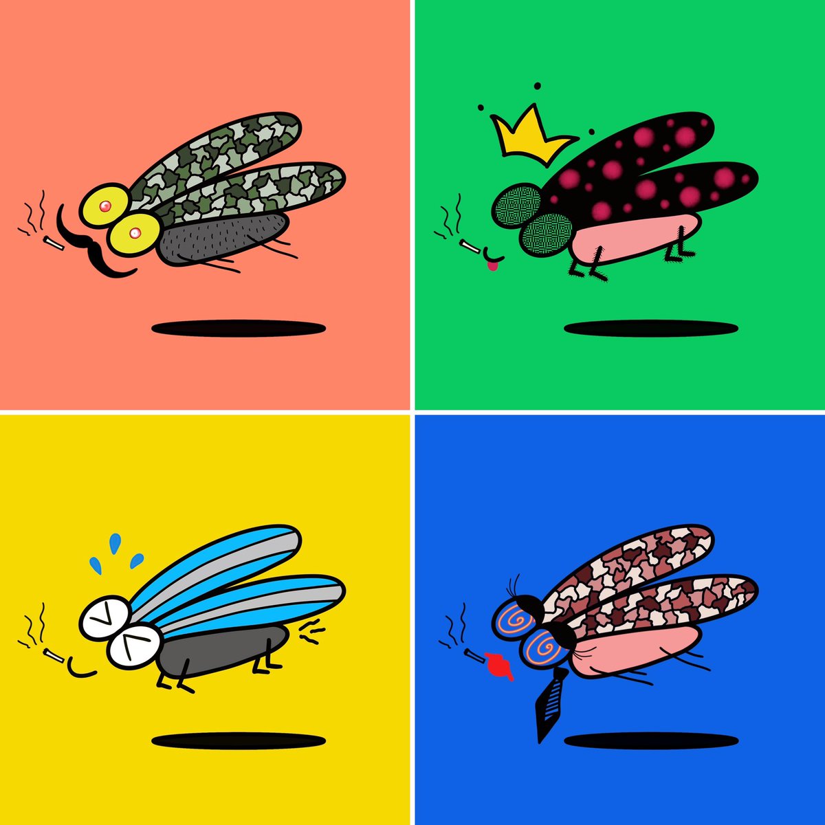 Just a couple of new smokin’ flies for the occasion💚💨
Remember these come for Free when you mint a 3D #NFT at <a href="/FlyBuddyClub/">Fly Buddy Club</a> 🪰
#420vibes #420community