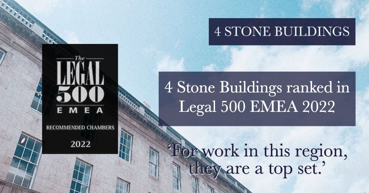 4 Stone Buildings Ranked in The Legal 500 EMEA 2022 4stonebuildings.com/4-stone-buildi…