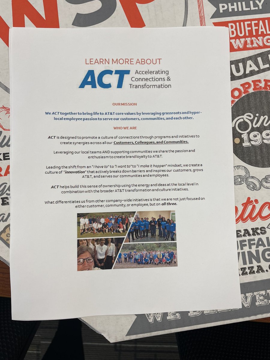 KristinaTHill's tweet photo. The ACT Together group hosted a Pizza Social today at our a Tampa Main Office 💎💎 Today!! #FLAwless #BlitzDay #buitdiffERent 
#wintogether https://t.co/GON4C3AiC4