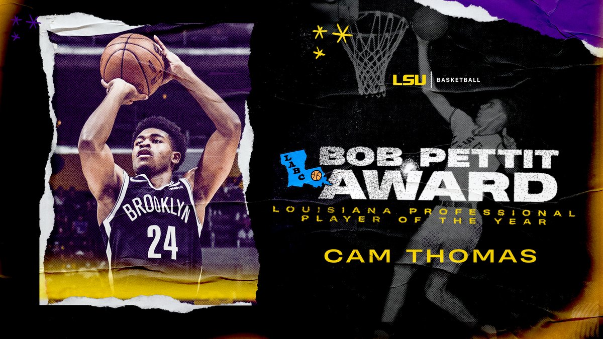buckets, buckets, &amp; buckets. <a href="/24_camthomas/">Cam Thomas</a> is named the <a href="/labball/">LABC</a> Louisiana Professional Player of the Year!

✍️ lsul.su/3EwQtJG