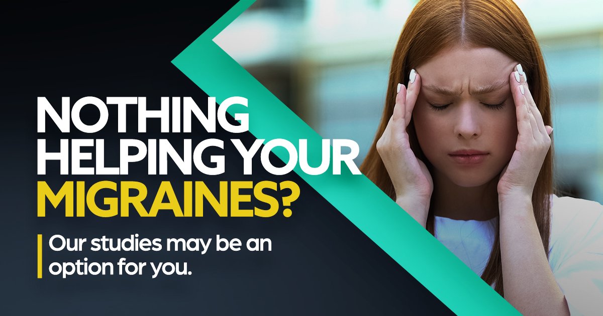 ActivMed's tweet image. Do you feel like you’ve exhausted all your options, but nothing seems to be helping you? Explore our #migraine studies today @ bit.ly/tAAdolescentMi…