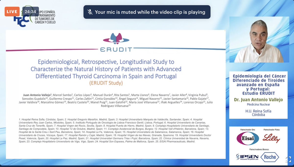Juan Antonio Vallejo #SinCienciaNoHayFuturo (@drjavallejo) on Twitter photo Presentando la epidemiología del #CancerdeTiroides avanzado en España y Portugal. #ERUDIT. Simposium Multidisciplicar <a href="/ttccgroup/">TTCC-GrupoTratamiento Tumores Cabeza y Cuello</a> <a href="/HUReinaSofia/">Hospital Universitario Reina Sofía</a> <a href="/IMIBIC/">IMIBIC</a> <a href="/SEMNIMoficial/">SEMNIM</a> <a href="/EisaiUS/">Eisai US</a> Presentando la epidemiología del #CancerdeTiroides avanzado en España y Portugal. #ERUDIT. Simposium Multidisciplicar <a href="/ttccgroup/">TTCC-GrupoTratamiento Tumores Cabeza y Cuello</a> <a href="/HUReinaSofia/">Hospital Universitario Reina Sofía</a> <a href="/IMIBIC/">IMIBIC</a> <a href="/SEMNIMoficial/">SEMNIM</a> <a href="/EisaiUS/">Eisai US</a>