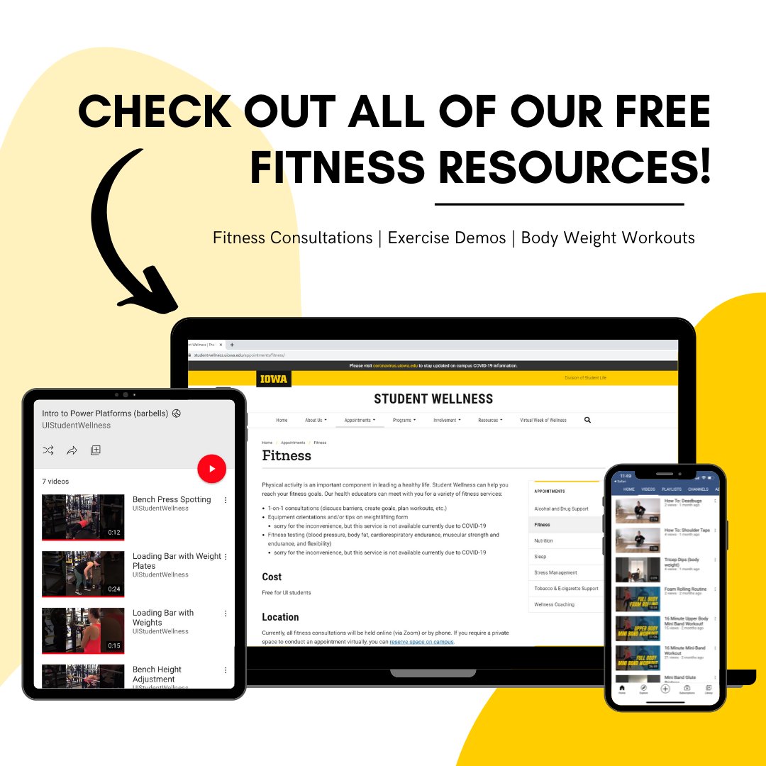 CIAE WELLNESS WEEK: On Tuesday (4/26) we will be focusing on Mindful Movements! Check out link in bio for more resources and information. #uiowa #uiowaciae