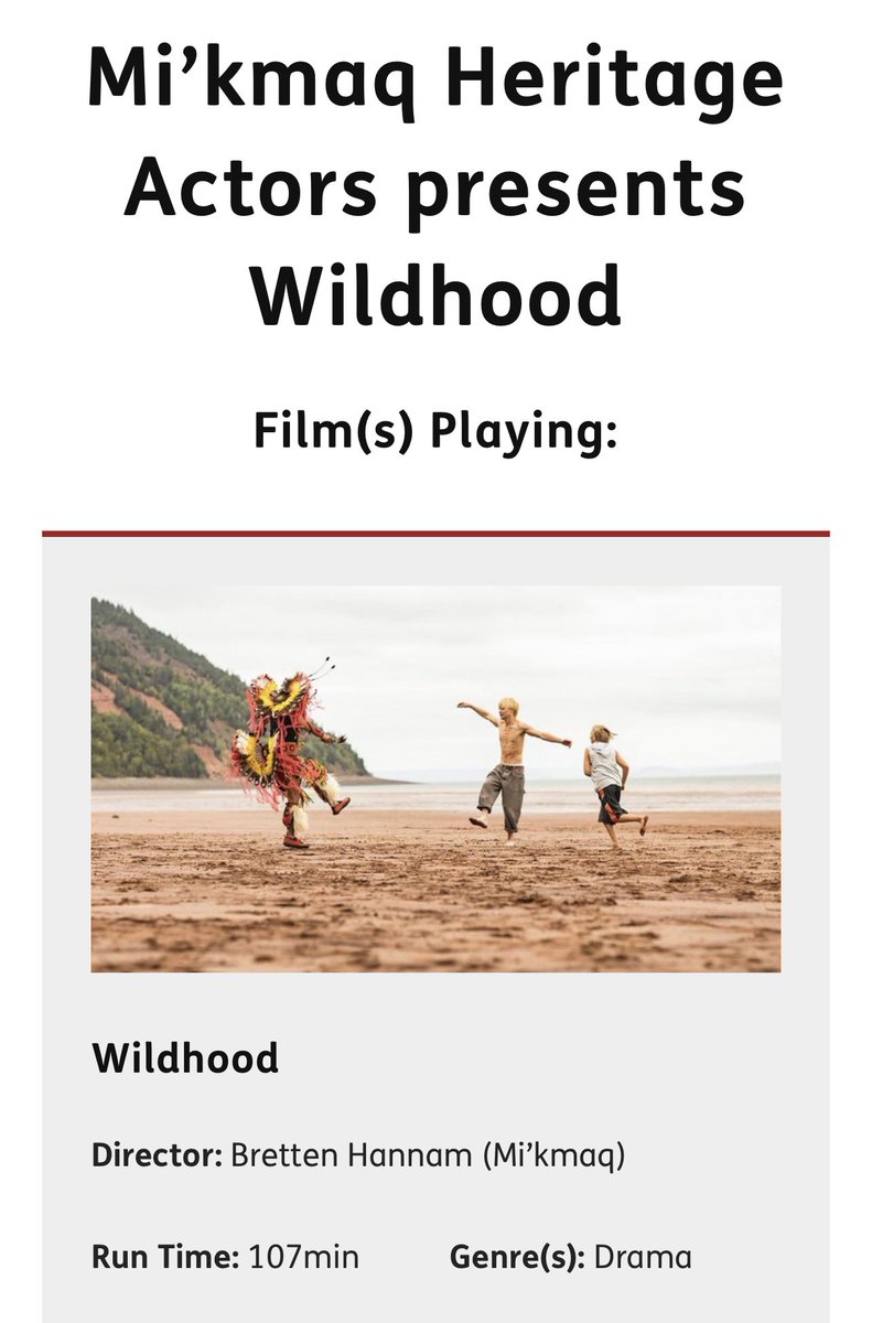 Today is National Canadian Film Day!! Join us today for Wildhood!!! It is available all day for you to watch, all you have to do is sign up here, they send the link and you enjoy!  Today only!

form.jotform.com/22059574451805…

Get your link for you to watch the film Wildhood!!!