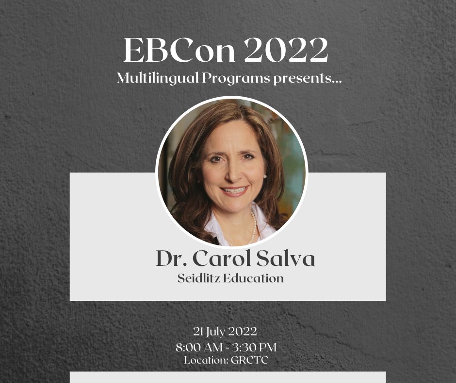Newcomers, SIFE, Refugees, Asylee, and EBs... want to know how to serve them? Come to #EBCON2022 to hear how to do it from the 🔥Amazing🔥 @MsSalvac from @Seidlitz_Ed. What an honor it will be to have her here in GISD! Registration coming 🔜 @GISD4EBs #BounceBackBetter
