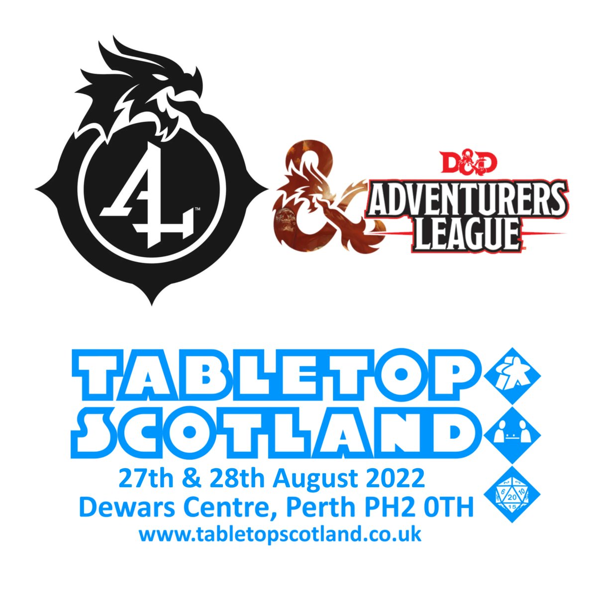 Tabletop Scotland 5-7th September 2025, Edinburgh (@tabletopscot) on Twitter photo We've published our <a href="/Wizards_DnD/">Dungeons & Dragons</a> <a href="/DnD_AdvLeague/">D&D Adventurers League</a> schedule on the website.
We are still to announce which Epics we're running but hope to do that soon.
Check out the adventures here: buff.ly/37UX1p6
#TTS2022 #DnD #DnD5e #RPGs #TabletopGames #TabletopGaming #HobbyGames We've published our <a href="/Wizards_DnD/">Dungeons & Dragons</a> <a href="/DnD_AdvLeague/">D&D Adventurers League</a> schedule on the website.
We are still to announce which Epics we're running but hope to do that soon.
Check out the adventures here: buff.ly/37UX1p6
#TTS2022 #DnD #DnD5e #RPGs #TabletopGames #TabletopGaming #HobbyGames