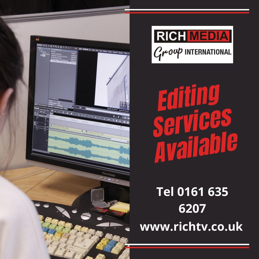 We also offer editing services where you have filmed your wedding richtv.co.uk/post-productio…
