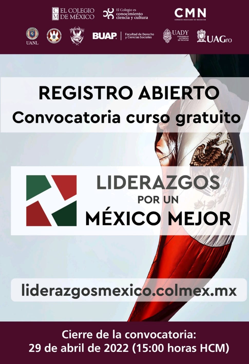 Dirección de Vinculación y Desarrollo Regional IPN on Twitter: "El  @elcolmex y el Consejo Mexicano de Negocios A. C., te invitan al Curso "Liderazgos  por un México Mejor", el cual se llevará