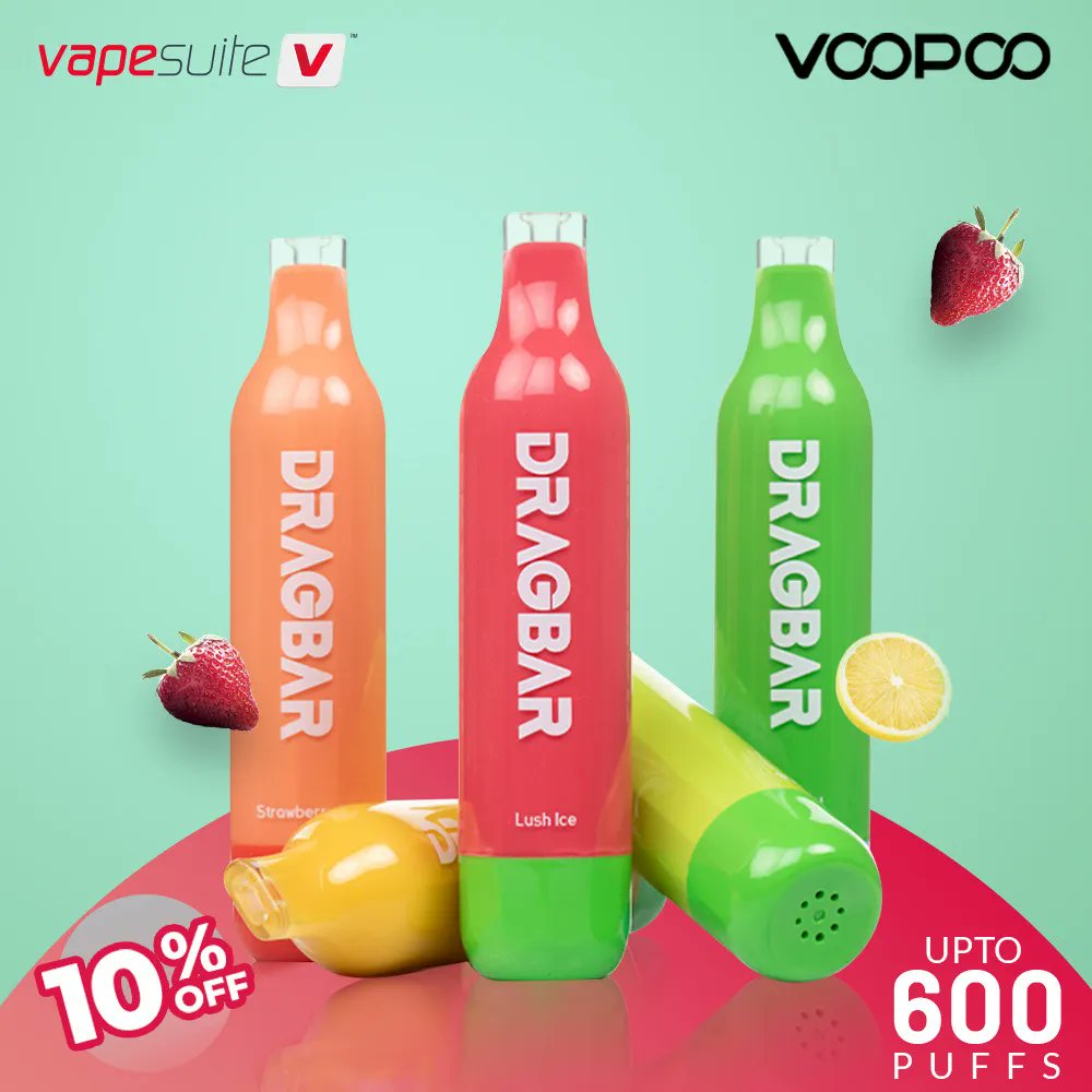 vapesuiteuk's tweet photo. Drag Bar Disposable Pod Device by Voopoo at 10% discount, so hurry up and fill your carts 🥳🤗

https://t.co/VSaeOXnAeB

#vapelife #vapesuite #voopoo https://t.co/d5fMMb0aho