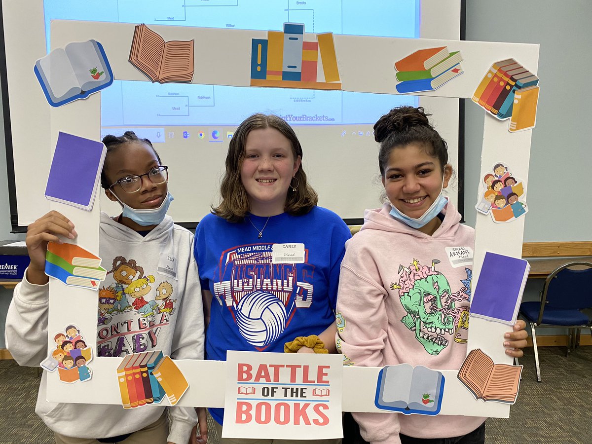 Mead_Reads's tweet photo. Our great @Mead_Mustangs Battle of the Books team at the district completions today! Thanks @usd259libraries for hosting us, we had a blast! https://t.co/rsVUdGKEAS