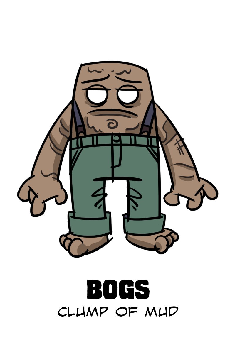 MortimerJMoose's tweet photo. Meet the kids of Doom’s Day Camp. This is Bogs. He’s a clump of mud and the perfect sandbox companion. #doomsdaycamp #penguinkids #kidsgraphicnovels https://t.co/W7BtZSp3F7
