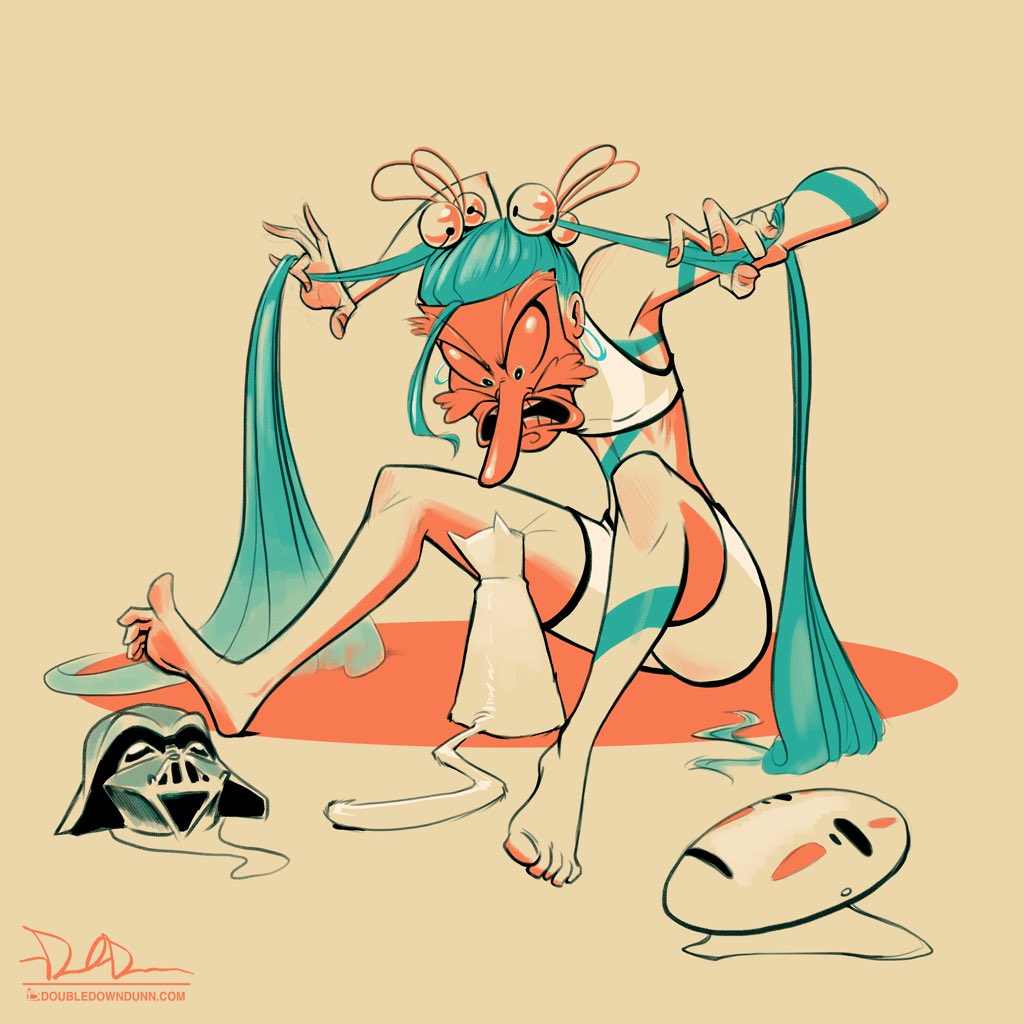 dbldowndunn's tweet photo. Finished @otagoth ‘s latest #dtiys last night over on Twitch. You can catch my art stream every Tuesday night at 9 pm CST. 
https://t.co/zg7dWLpyWp
#philtomatoartchallenge #daviddunnart https://t.co/fnTXlG15up