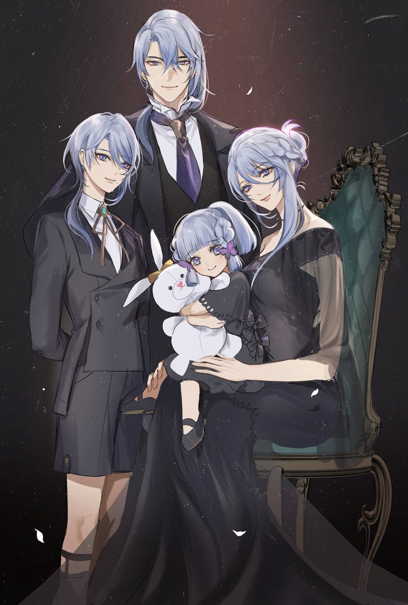 pnk_crow's tweet photo. The Kamisato 😆 
I'm so hyped when I see Ayato and Ayaka's parents 😭😭😭 they are so hot https://t.co/EFa9SiKE6C