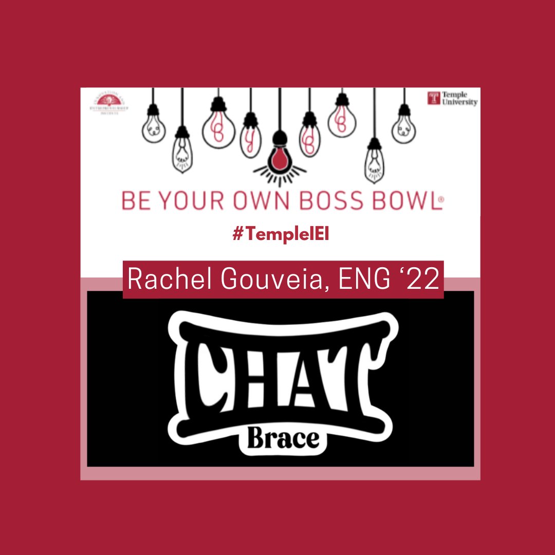 Meet Rachel Gouveia, ENG ‘22  who is going to pitch her company The CHAT Brace at #BYOBB®. CHAT Brace is a product that patients can rely on. Unlike other braces on the market, it's comfortable, has adjustable settings, and patients can talk while wearing it! <a href="/TU_Engineering/">Temple Engineering</a>