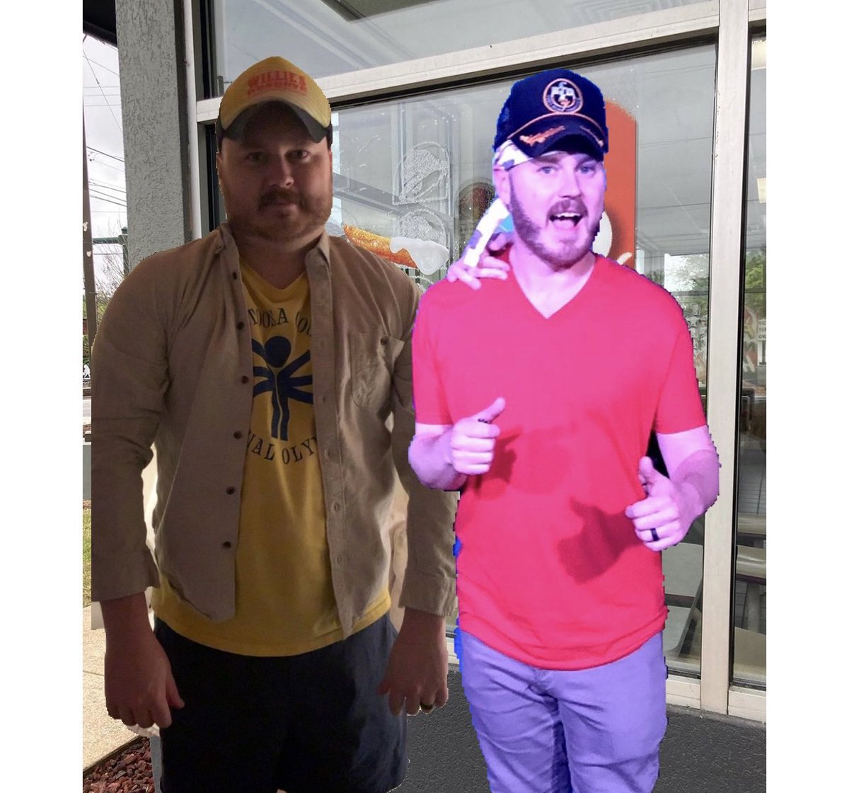 CoreyRForrester's tweet photo. Past me and present me at Taco Bell https://t.co/V9dKrzlAe2
