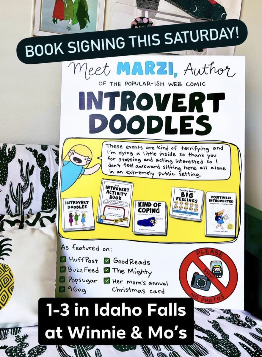 IntrovertDoodle's tweet image. Come get your books signed this Saturday at Winnie &amp;amp; Mo’s bookstore in Idaho Falls! 1-3 pm