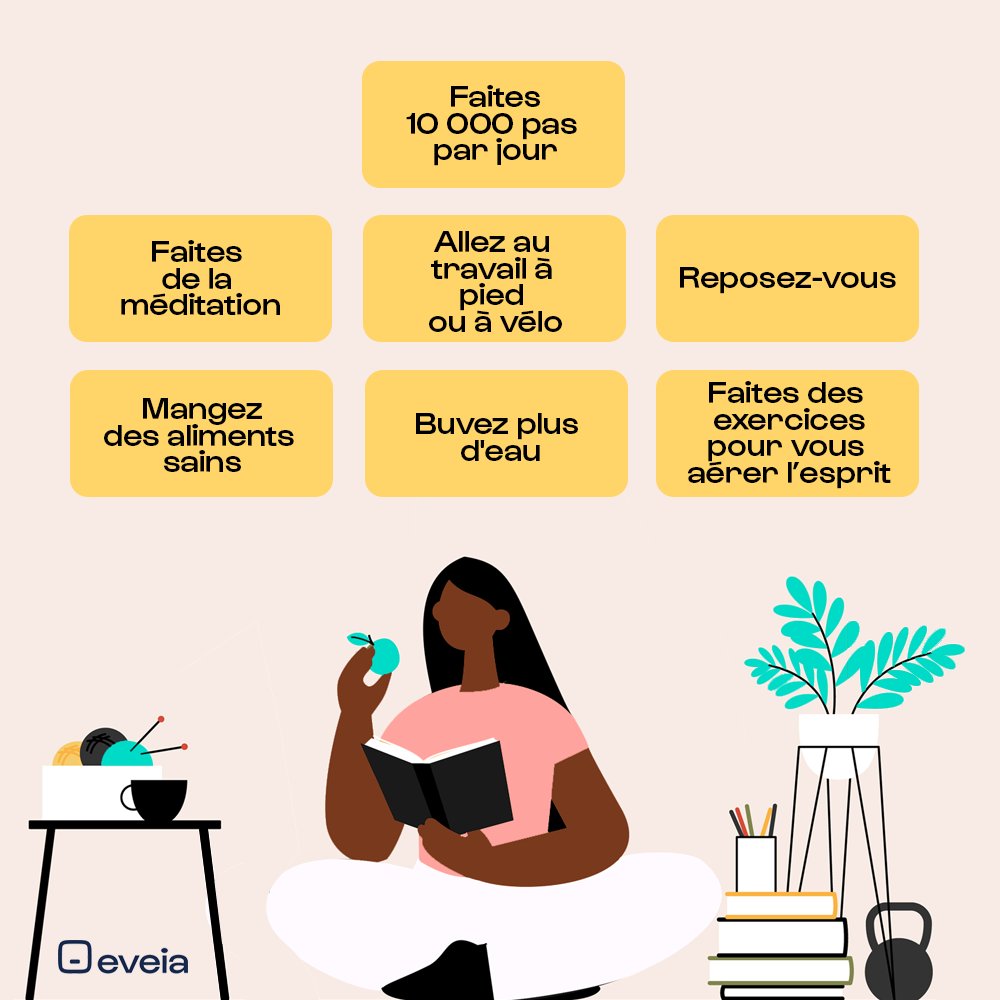 Challengez-vous ! Ces 7 exercices paraissent peut-être futiles mais si vous les faites à répétition, votre esprit et votre corps seront plus détendus 😇

#wellbeing #sedentary #health #eveia #wellness #wellnesschallenge