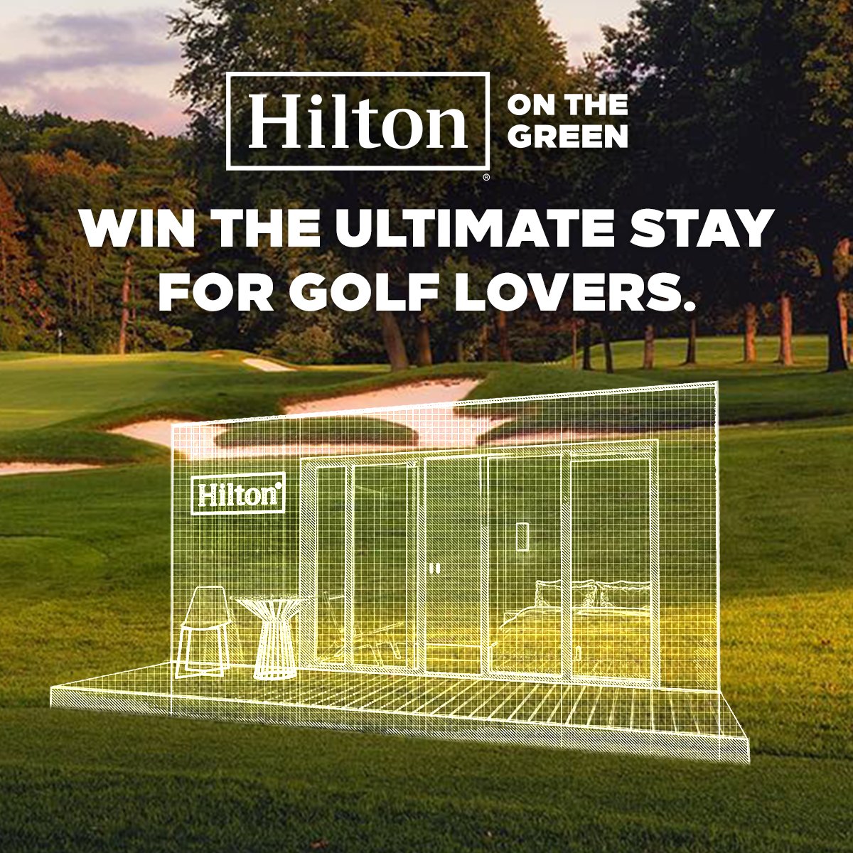 Introducing Hilton on the Green: a pop-up custom hotel built right on the course of the RBC Canadian Open. The only way to stay is to #win, so enter today. It’s the best seat in the house. (And the best bed.) ⛳️🛌
hiltononthegreencontest.com