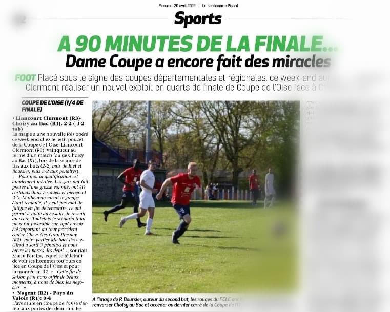 FCLC_'s tweet image. 🟥🟦⚽️ 𝗥𝗲𝘃𝘂𝗲 𝗱𝗲 𝗽𝗿𝗲𝘀𝘀𝗲 📰 

Articles du Courrier picard - Sports et Le Bonhomme Picard 🙏
