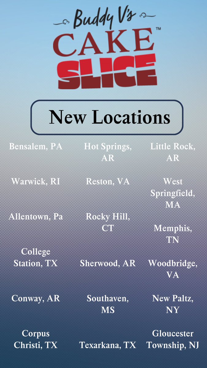 Excited to bring delicious cakes to so many cities 😋 Let us know where we should open up next!