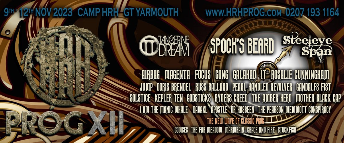HRH Prog Festival (@hrhprogfestival) on Twitter photo Win passes to #HRHProg XII in #GreatYarmouth for November 2023!
Win Passes to HRH #Prog 12 as it heads to Camp HRH in Great Yarmouth with <a href="/SpocksB/">Spock's Beard</a> <a href="/QTangerineDream/">Tangerine Dream</a> <a href="/steeleye_span/">Steeleye Span</a> and MORE!
Enter NOW! ๐ hrhprog.com/winprog12
#competition #win #wintickets #freepasses Win passes to #HRHProg XII in #GreatYarmouth for November 2023!
Win Passes to HRH #Prog 12 as it heads to Camp HRH in Great Yarmouth with <a href="/SpocksB/">Spock's Beard</a> <a href="/QTangerineDream/">Tangerine Dream</a> <a href="/steeleye_span/">Steeleye Span</a> and MORE!
Enter NOW! ๐ hrhprog.com/winprog12
#competition #win #wintickets #freepasses