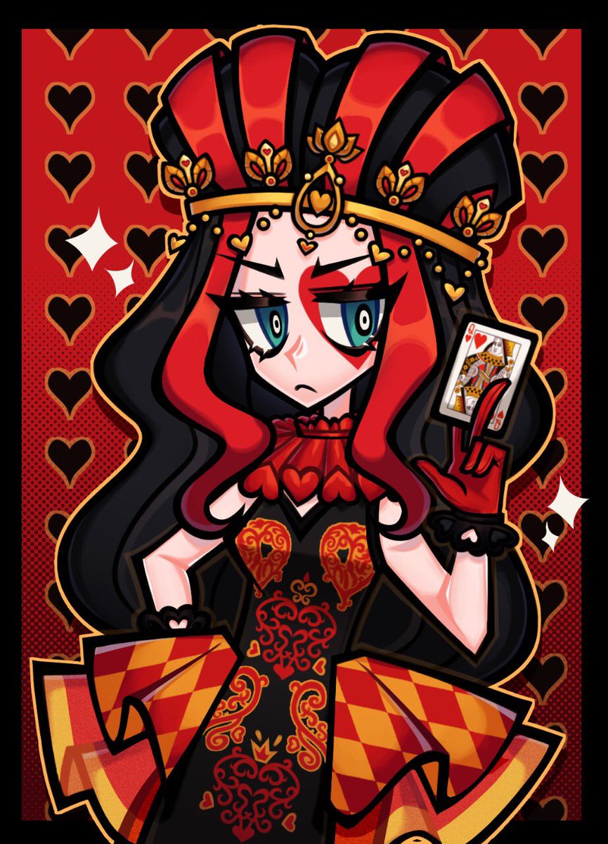 bitter_b0xx's tweet photo. lizzie hearts is the only character ever ❤️🃏 #EverAfterHigh https://t.co/JWrZl5uTAS