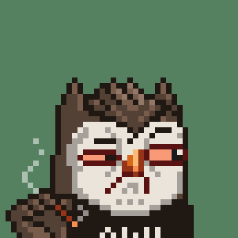 The Elon @moonbirds_xyz trait, for just a moment, was a Moonbird itself. Letting him out of the basement to say hello for 4/20.