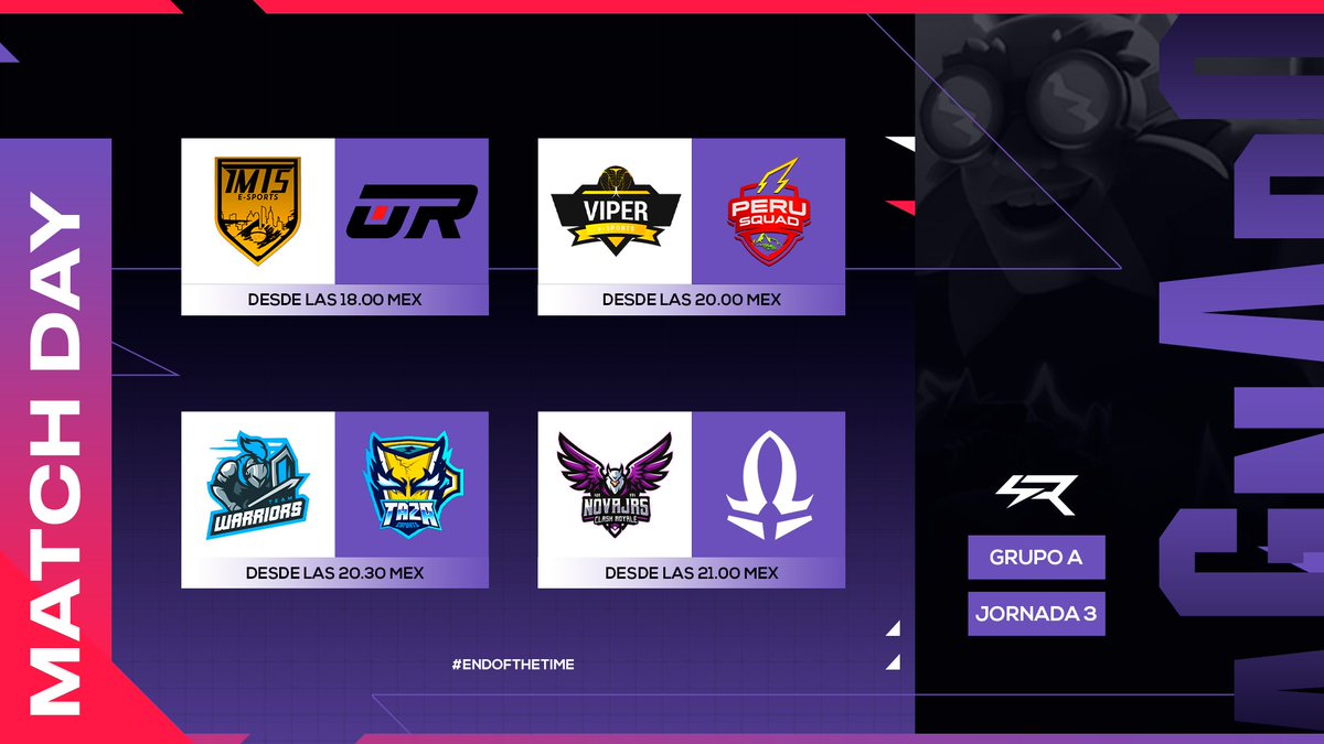 #ClashRoyale #ToDay

Tercera ronda de enfrentamientos en el Grupo A

¿Quienes sumarán puntos?

Suerte a todos en la arena de Ragnarok 💪

#EndOfTheTime⚡