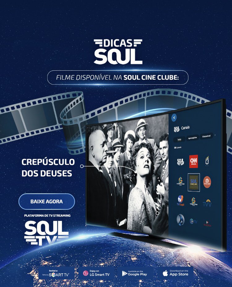 soultvoficial's tweet photo. Um dos maiores dramas já apresentados por Hollywood.
O filme busca se aventurar nos bastidores da própria Hollywood, isso em uma irônica autorreferência ao círculo que faz parte.
Disponível no canal Soul Cine Clube!
#soultv #interativa #smarttv #samsung #lg #android #ios https://t.co/JMYTa3aSGy