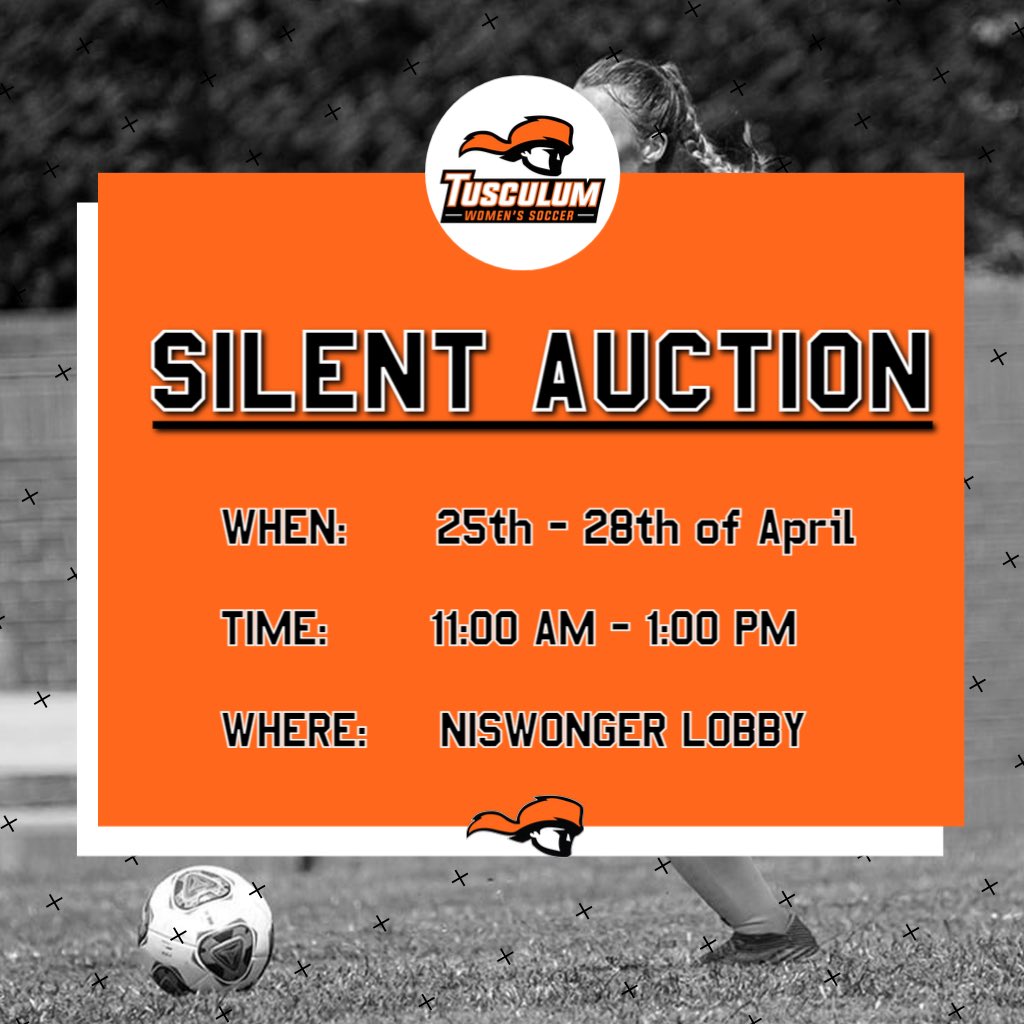 Less than a week away…‼️ 

Next week we will be hosting our annual Silent Auction. Meet our players in the lobby of Niswonger and place your bid! 

We will have some physical items, activities, and outings to bid for, such as rafting, skiing passes, and many more 😃