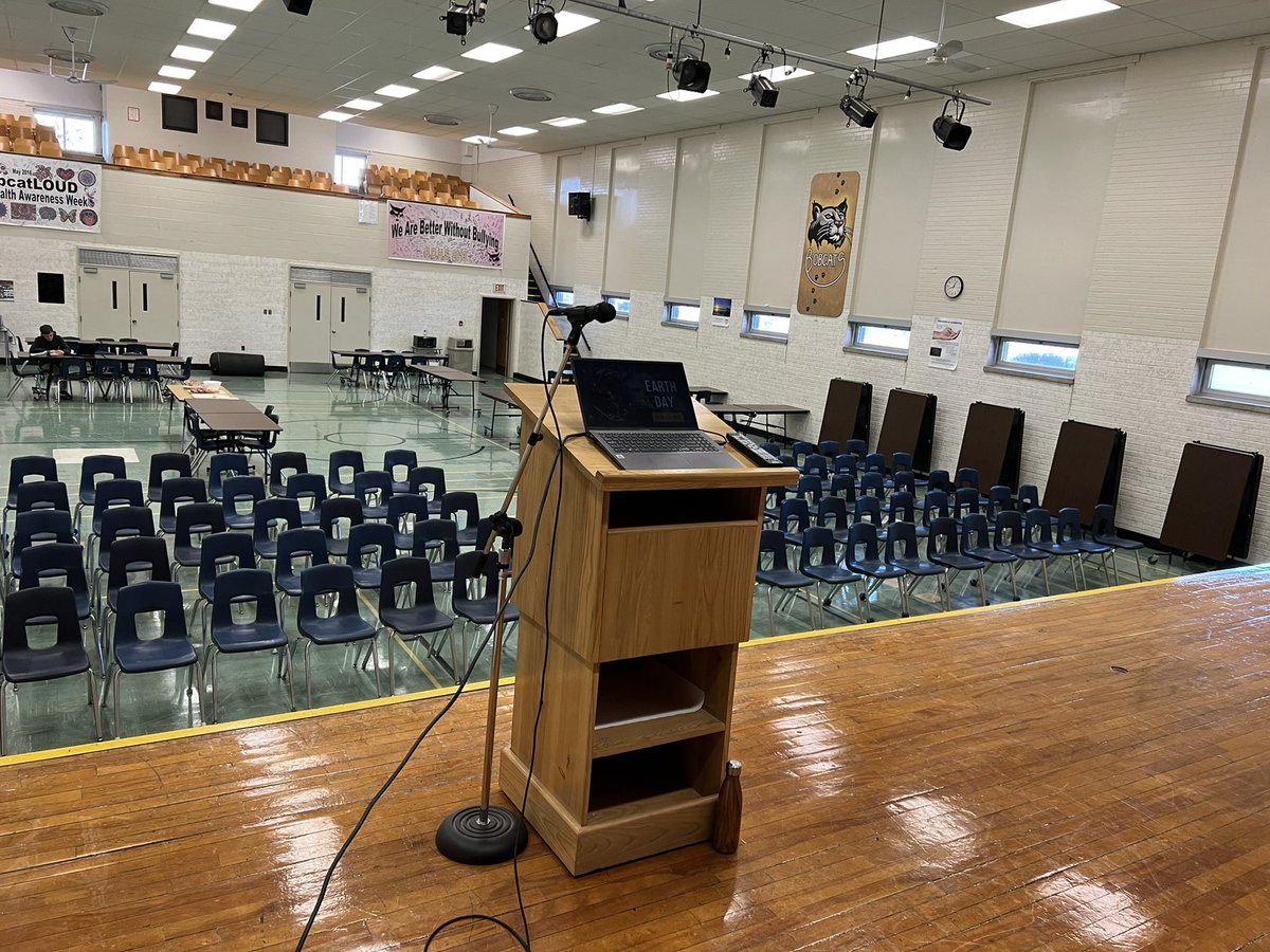 Today I had the honour of speaking to BDHS staff and students about the history and importance of Earth Day. It felt good (and weird!) to be able to present in person again! <a href="/BDHSCats/">Blenheim Bobcats</a> <a href="/LKDSB/">Lambton Kent DSB</a>