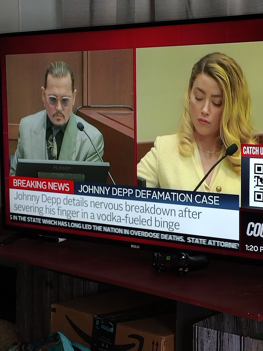 MNGingerQueen's tweet photo. @CourtTV This caption is irresponsible reporting. He's discussing how Amber's rage forced him to hide in a bathroom and after she drove him to relapse in her rage fueled tantrum SHE severed his finger by throwing vodka bottles at him. https://t.co/KzrfppWZXU
