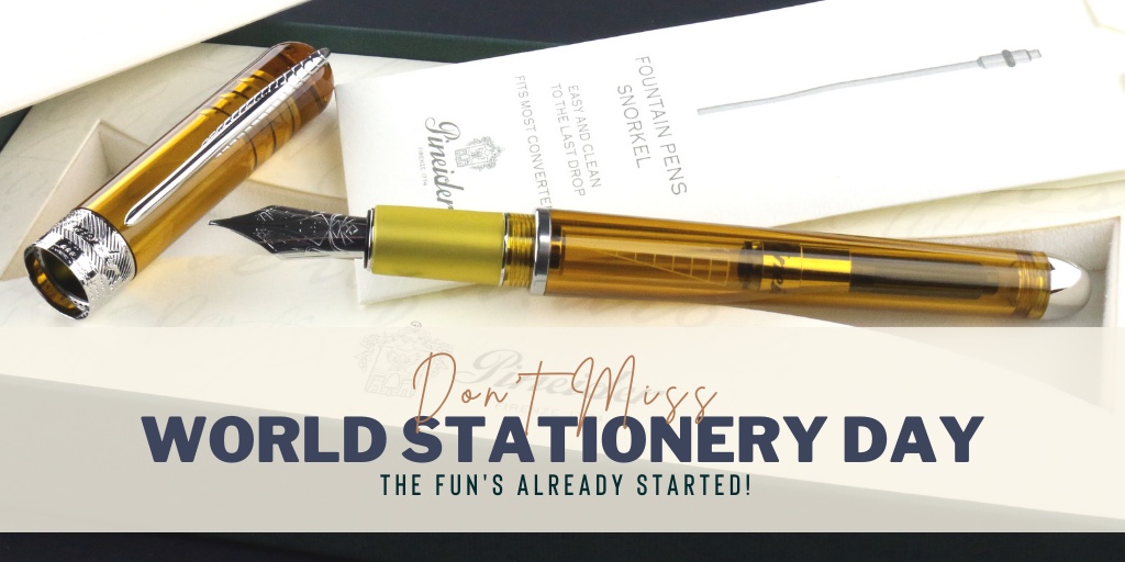 PenChalet's tweet photo. Happy #WorldStationeryDay2022 🎉 The party is already started, don't miss out on 57 different prizes (valued at more than $2,500!), and fantastic sales:
https://t.co/XHKXoDzC0O #pineideravatarur #fountainpen #penchalet #giveaway #penlove #penfun #entertowin https://t.co/aJHVRgRCP6