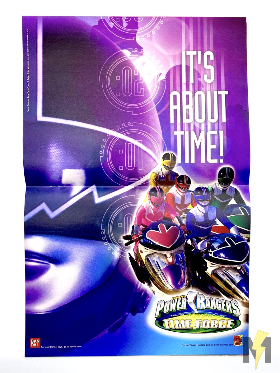 Time Force poster from Fox Kids Magazine's Summer 2001 Issue — featuring all five TF Rangers on their Vector Cycles with the new Quantum Ranger’s helmet featured prominently behind.

#MorphinMuseum Exhibit 0169 ⚡️
Series: #PowerRangers #TimeForce
Episode: Quantum Quest
Year: 2001
