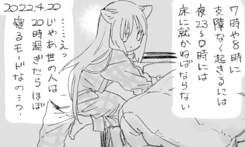 20時から27時くらいまでは自由時間では無かった…? 
