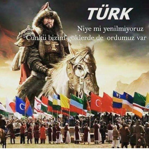 Ben dağlarda gemi gezdiren, 
Taşlara destanlar kazdıran, 
Tarihi baştan yazdıran TÜRK'üm 🐺