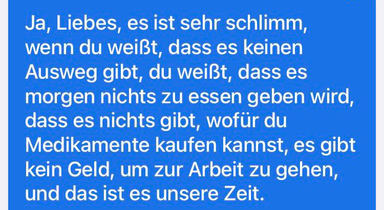 MinionsWelt's tweet photo. #StandWithUkraine #fromafriendintheukraine 😢

Das sind die wahren Sorgen! Wer da noch lange überlegt und zögert, lebt in einer verkehrten Welt.

Wenn man keine Ahnung hat, sollte man denen zuhören, die es tagtäglich erleben.

#StayWithUkraine 🇺🇦 https://t.co/vNy5A6UTtf