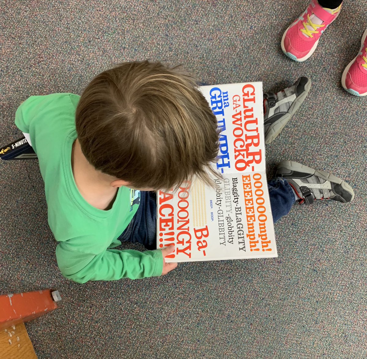 Reading in line because some books are TOO GOOD to wait for. (Hearing a kindergartner read this page aloud—priceless). <a href="/FirstITeach/">Courtney Chapman Keelon</a> <a href="/TuckahoeSchool/">Tuckahoe Elementary School</a> <a href="/APSLibrarians/">APS Library Services</a> <a href="/bjnovak/">B.J. Novak</a> #tuckahoerocks