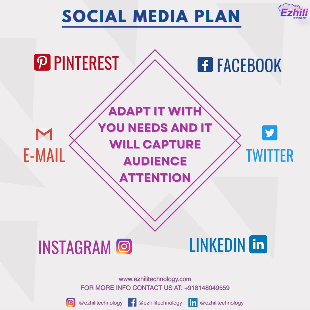 ezhili_tech's tweet image. Read this Post to Find out What are Social Media Plans.

Follow us on : @ezhili_tech 

Website : ezhilitechnology.com

#digitalmarketing
#contentmarketing
#socialmediamarketing
#socialmedia
#business
#marketingdigital
#branding
#entrepreneur
#instagram