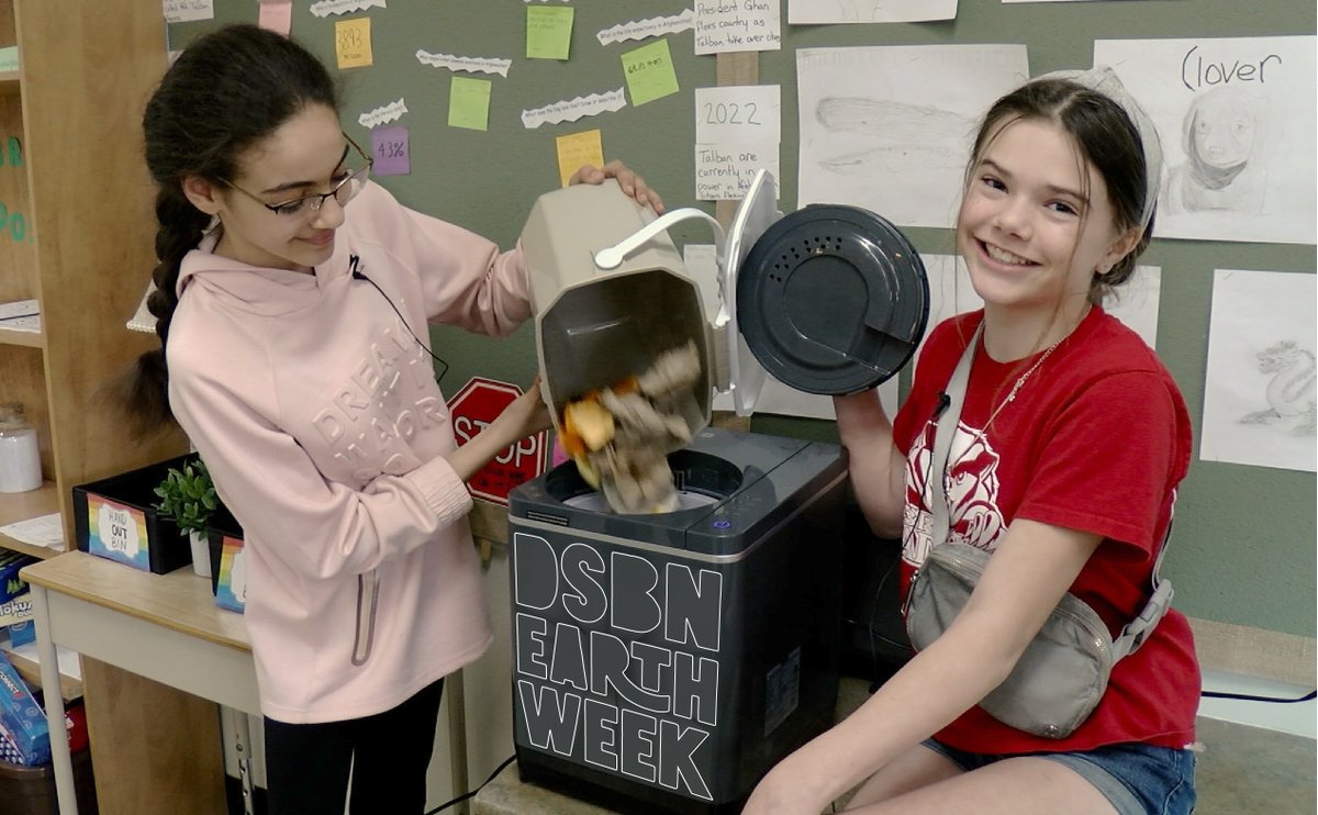 ♻️ Students are understanding the value of recycling, why reusing helps the 🌏, and the impact of food waste. 💡#DYK 58% of food produced yearly in 🇨🇦 is lost or wasted? Or that plastic bottles make up 90% of floating water pollution? It's ok if you didn't – #DSBN students do! ♻️
