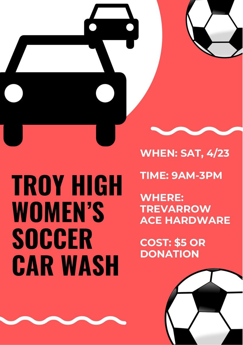 Come support the Troy High Soccer program!🚗❤️