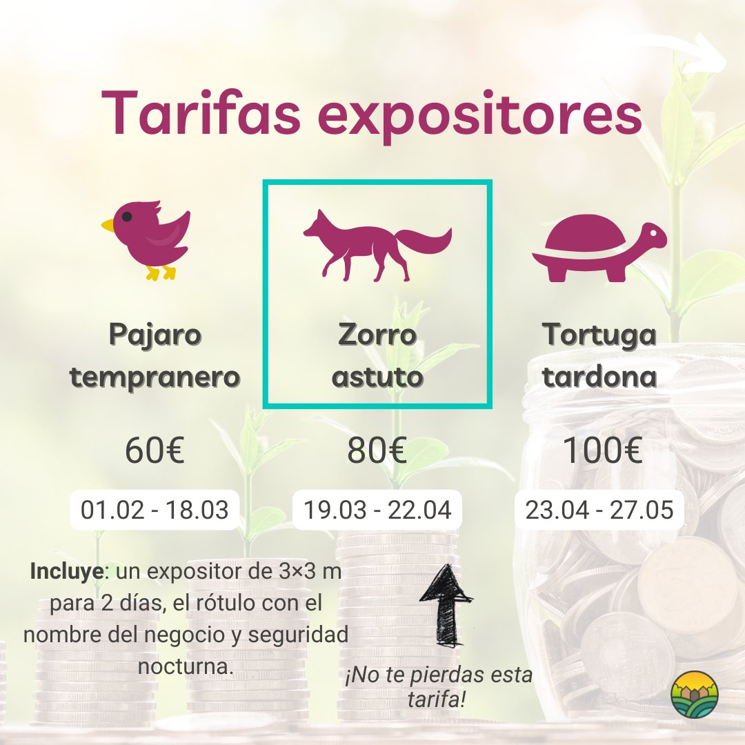 LMxClima's tweet photo. ⏱Aún estás a tiempo de llevarte la tarifa zorro astuto para participar con un expositor en La Feria del Clima.

Puedes encontrar más información aquí 👇🏽y en nuestra web: https://t.co/osRj0f9jVa

Las plazas disponibles se están rellenando rapidito, solo quedan 5 😱 #LMxC #feria https://t.co/O4bIjVMlCp