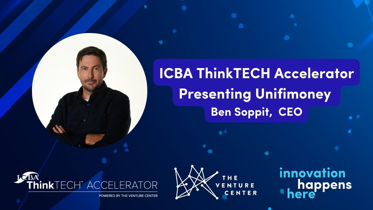 Soon <a href="/ICBA/">Independent Community Bankers of America</a> ThinkTECH Accelerator Demo Day! Meet <a href="/Unifimoney/">Unifimoney</a>, a turnkey digital wealth management solution for community banks. They're like the "LPL Financial" of digital wealth management!

Tune in: bit.ly/3OeoyTn

#ICBAThinkTECH #communitybanking
