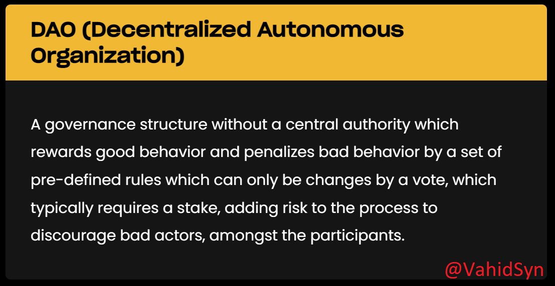 Always #Educate yourself in #Web3.0
A #decentralized #autonomous #organization (#DAO), sometimes called a decentralized autonomous corporation (#DAC).

Education Hub --> Entrepreneurship.io