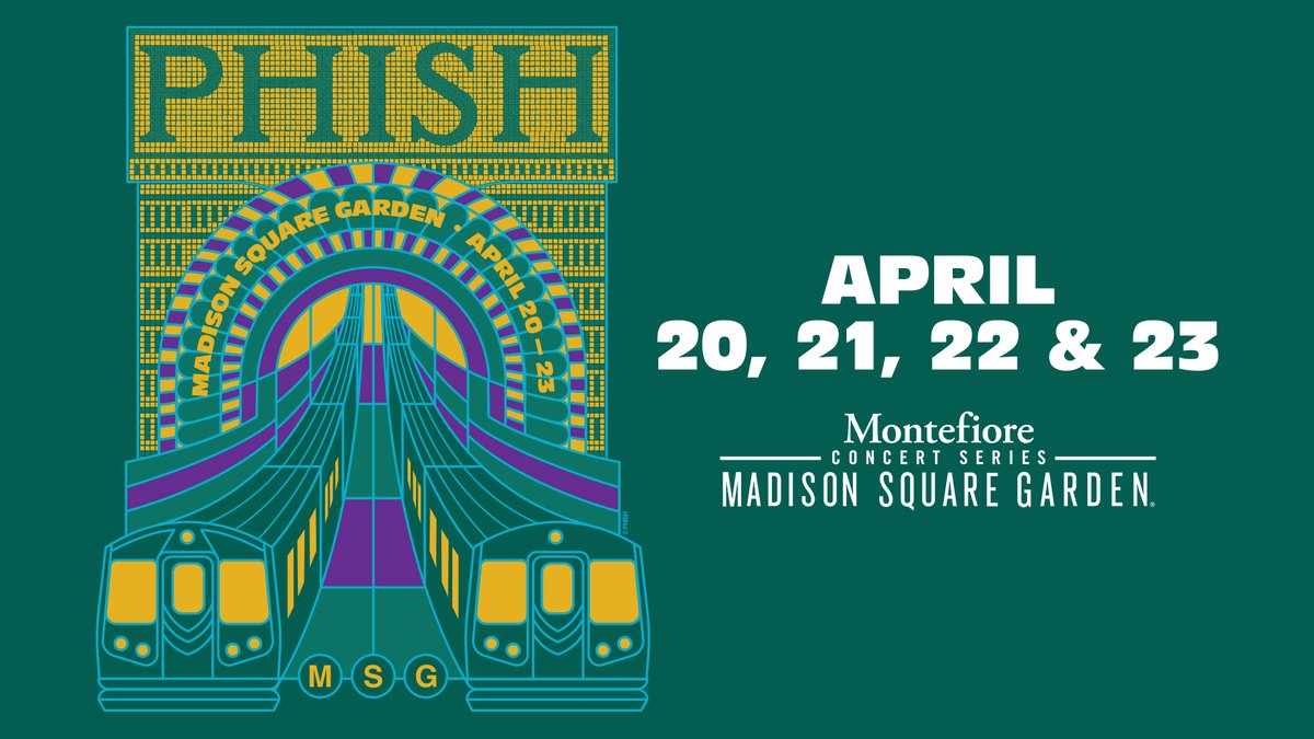 TheGarden's tweet image. Welcome home, Phish! Let’s get this show on the road! #YEMSG #PhishMSG ⭕️ 🎸