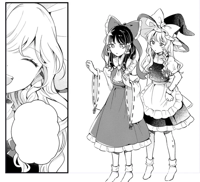 レイマリ本描いてますしんちょく 